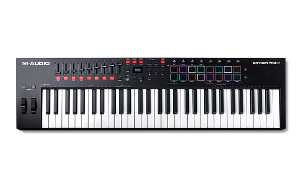 Miniatyrbillede 4 af 4: M-AUDIO Oxygen Pro 61 MIDI-keyboard 61 taster USB