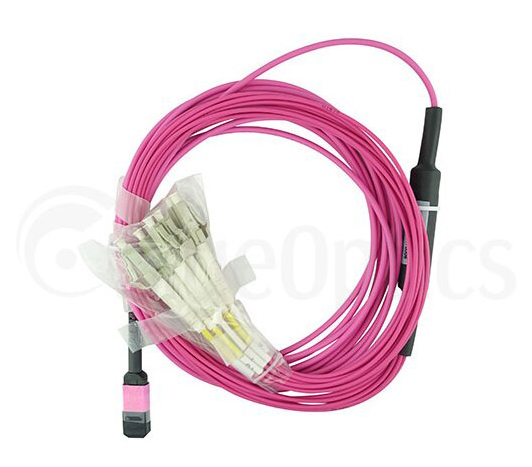 BlueOptics EMC CBL-MPO12-4LC-OM4-7M InfiniBand og fiberoptisk kabel 7,5 m MPO/UPC 4x LC Duplex/UPC Lyserød