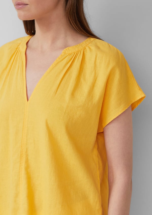 s.Oliver 2165750.1395.34 skjorte & top Bluse Ærmeløs Linned