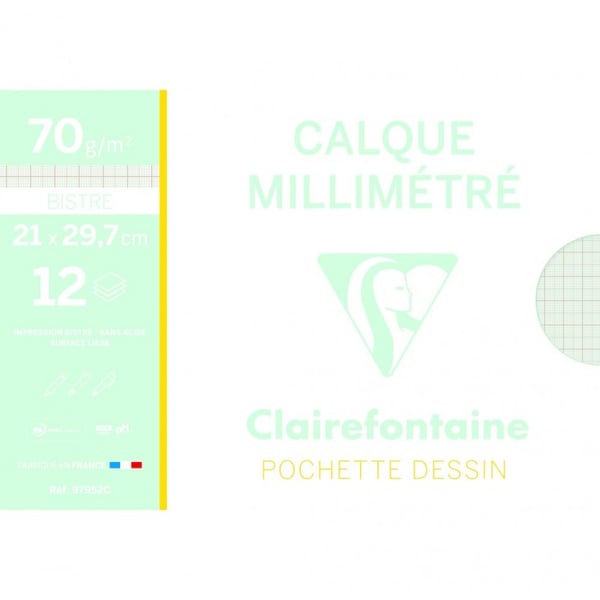 Clairefontaine 97952C taidepaperi 12 arkkia Clairefontaine 97952C taidepaperi 12 arkkia