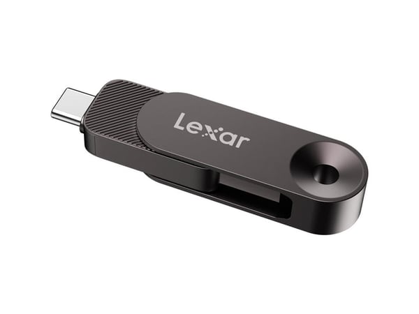 Lexar JumpDrive D500 Dual USB USB-sticka 256 GB USB Type-C/USB Type-A 3.2 Gen 1 (3.1 Gen 1) Svart