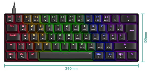 SPEEDLINK SL-670015-BK tastatur Spil USB QWERTZ Tysk Sort
