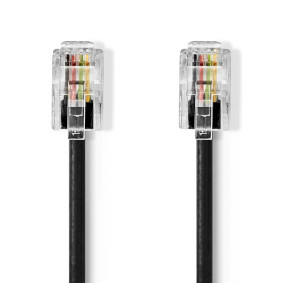 Nedis TCGB90100BK20 puhelinjohto 2 m Musta