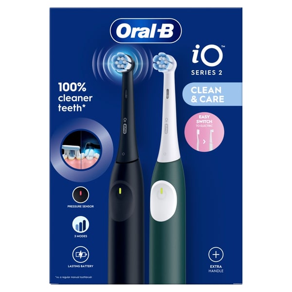 Miniatyrbillede 6 af 9: Oral-B iO Series 2 Voksen Vibrerende tandbørste Sort, Grøn