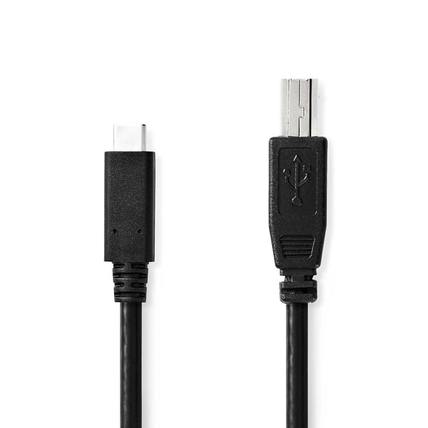 Miniatyrbild 2 av 2: Nedis CCGB60650BK20 USB-kablar USB 2.0 2 m USB C USB B 0,48 Gbit/s Svart