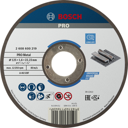 Bosch 2 608 600 219 tilbehør vinkelsliber Skæreskive Bosch 2 608 600 219 tilbehør vinkelsliber Skæreskive