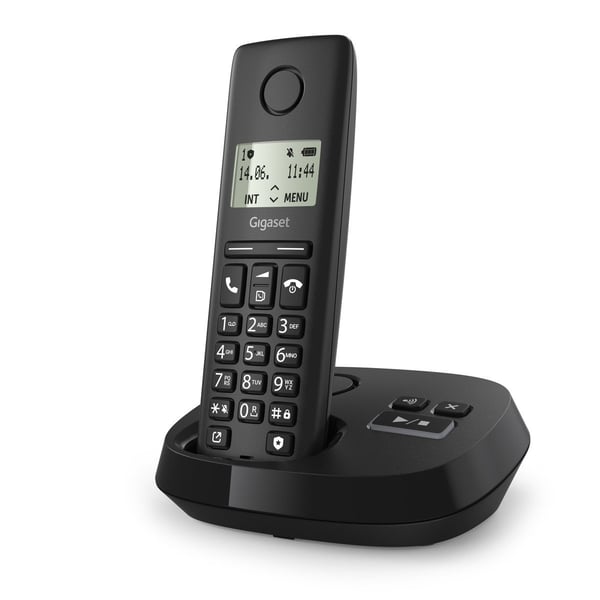 Miniatyrbild 4 av 9: Gigaset PURE 100A Analog telefon/DECT-telefon Namn och uppringnings-ID Svart
