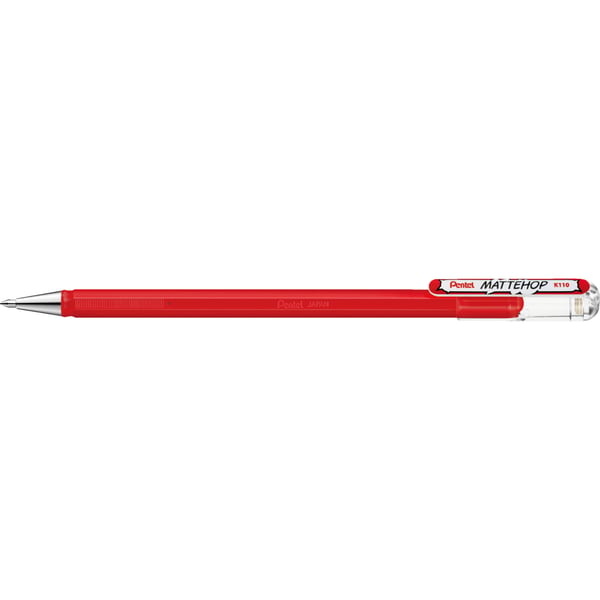 Pentel Mattehop Fin Gelpenna med kork Röd 1 styck