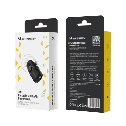 Pikkukuva 8 / 13: Wozinsky WF16-YCS 5000 mAh Langaton lataaminen Musta