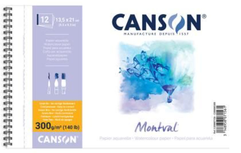 Miniatyrbillede 2 af 2: Canson Montval Kunstpapir 12 ark