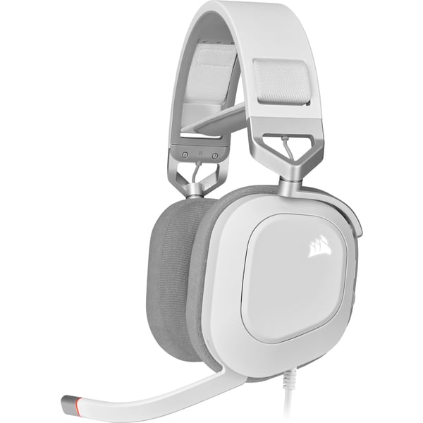 Miniatyrbillede 1 af 4: Corsair HS80 RGB USB Headset Ledningsført Håndholdt Spil Hvid