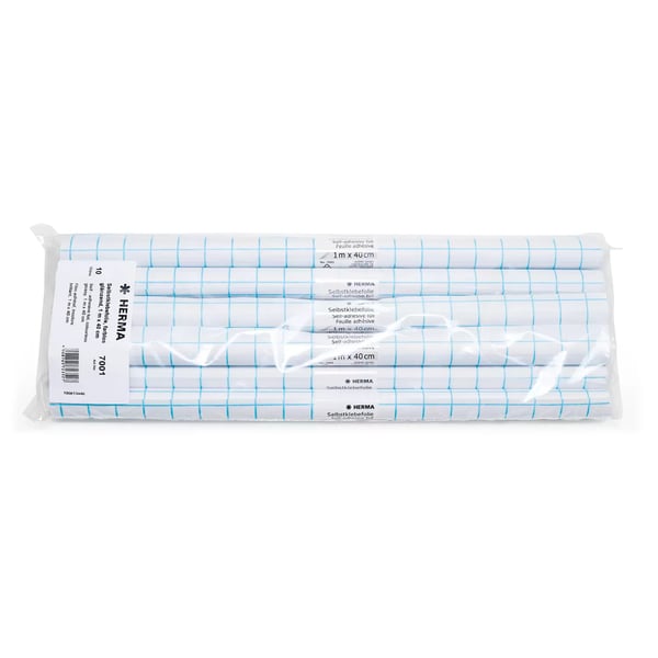 HERMA Self-adhesive film glossy 40 cm width, 1m length selvklæbende film Hvid