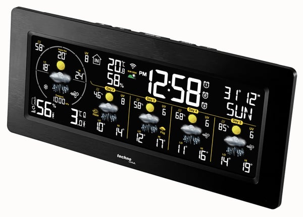 Pikkukuva 2 / 3: Technoline WD 3050 digitaalinen sääasema Musta AC/Akku Wi-Fi