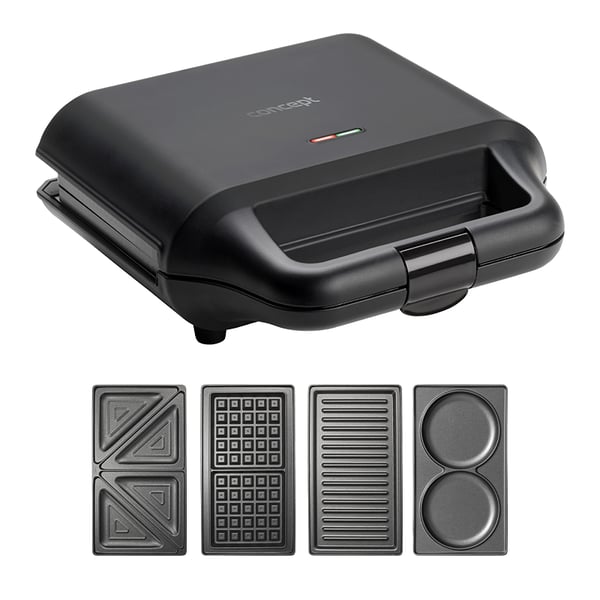 Miniatyrbillede 1 af 13: Concept SV3055 sandwichtoaster 700 W Sort