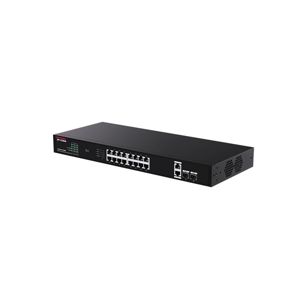 IP-COM Networks G1120P-16-150W verkkokytkin Hallitsematon Gigabit Ethernet (10/100/1000) Power over Ethernet -tuki 1U Musta