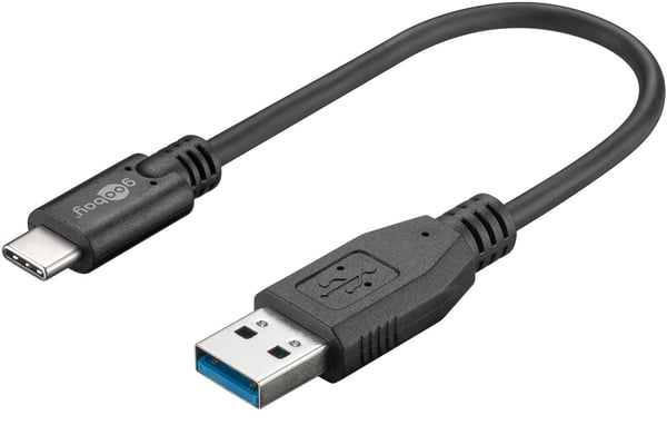 Miniatyrbillede 2 af 4: Goobay 45247 USB-kabel USB 3.2 Gen 1 (3.1 Gen 1) 0,15 m USB A USB C 5 Gbit/sek. Sort