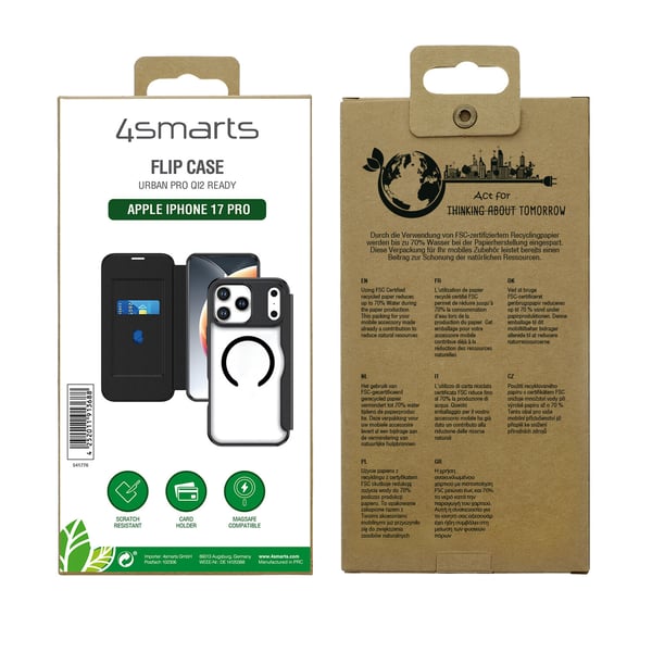 Miniatyrbild 3 av 7: 4smarts Urban Pro mobiltelefonfodral 16 cm (6.3") Utbytbara fodral Svart