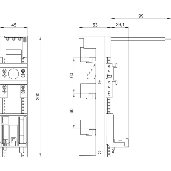 Siemens 8US1251-5DS10 busbar part/accessory Monivärinen 1 kpl