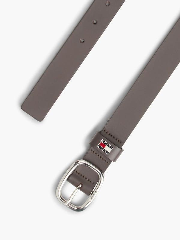 Tommy Hilfiger Leather Oval Buckle Logo Plaque Belt vyö