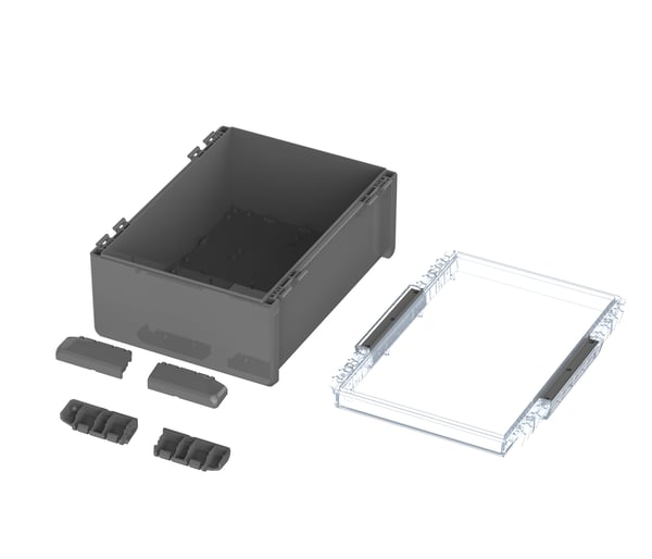 Miniatyrbillede 3 af 3: Bopla B 273616 PC-V0-G 7024 elektrisk skab IP66, IP68