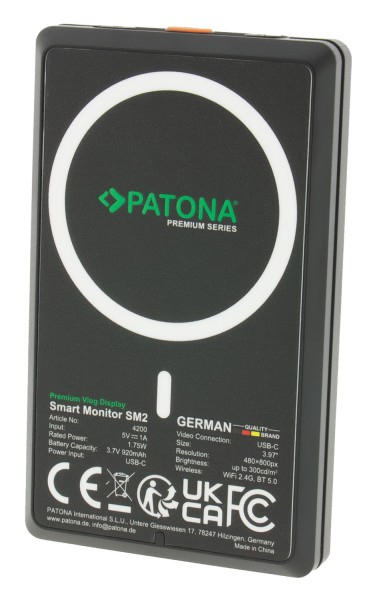 Miniatyrbillede 7 af 7: PATONA SM2 10,1 cm (3.97") Sort 480 x 800 pixel Berøringsskærm