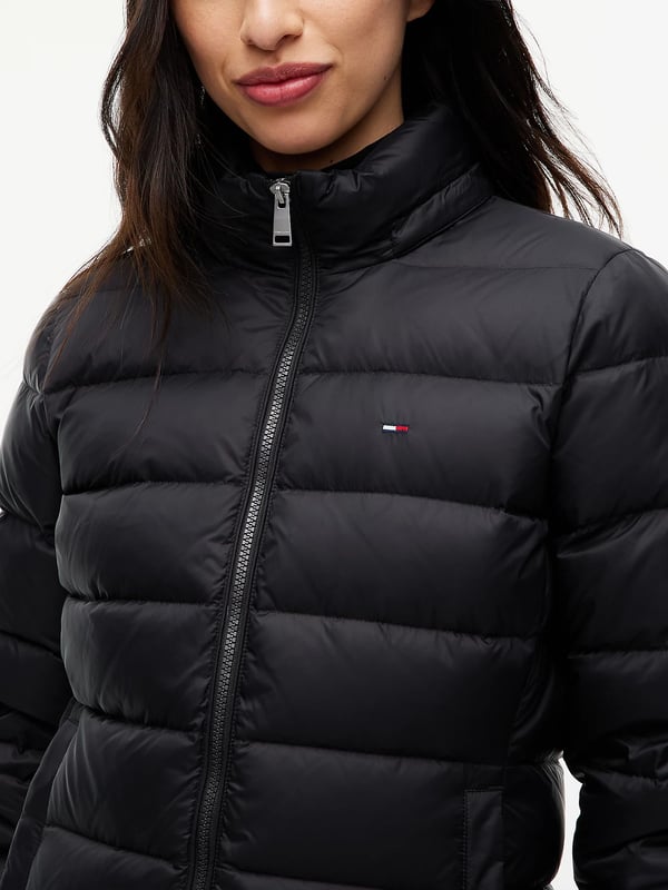 Miniatyrbillede 6 af 6: Tommy Hilfiger Slim Shiny Down Hooded Coat
