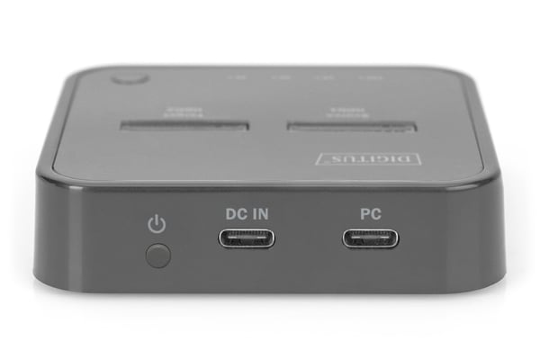 Digitus DA-71545 kannettavien tietokoneiden telakka ja porttitoistin Langallinen USB 3.2 Gen 2 (3.1 Gen 2) Type-C Musta