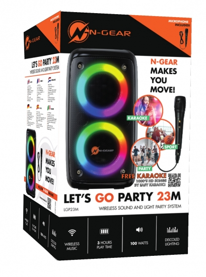 N-GEAR LET'S GO PARTY 23M Sort 100 W