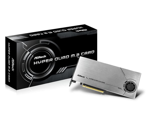 Miniatyrbild 1 av 6: Asrock Hyper Quad M.2 nätverkskort/adapters Intern