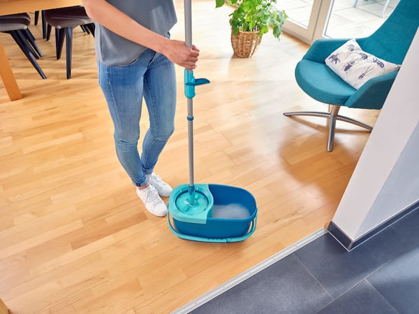 Pikkukuva 10 / 12: Leifheit CLEAN TWIST Ergo Disc Mop Set moppi Sininen