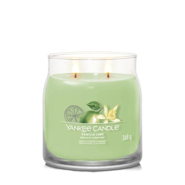 Miniatyrbillede 2 af 3: Yankee Candle Vanilla Lime vokslys Rund Rørsukker, Lime, Vanilie Grøn 1 stk