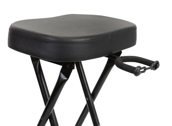 Miniatyrbild 6 av 8: Gator Frameworks GFW-GTRSTOOL Musikerstol Pall för musiker Svart Stoppad sits
