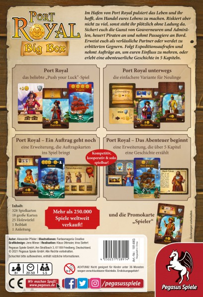 Pegasus Port Royal Big Box Brætspil Familie