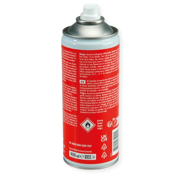 ROLINE 19044130 Metall / Plast Spray för rengöring av utrustning 400 ml