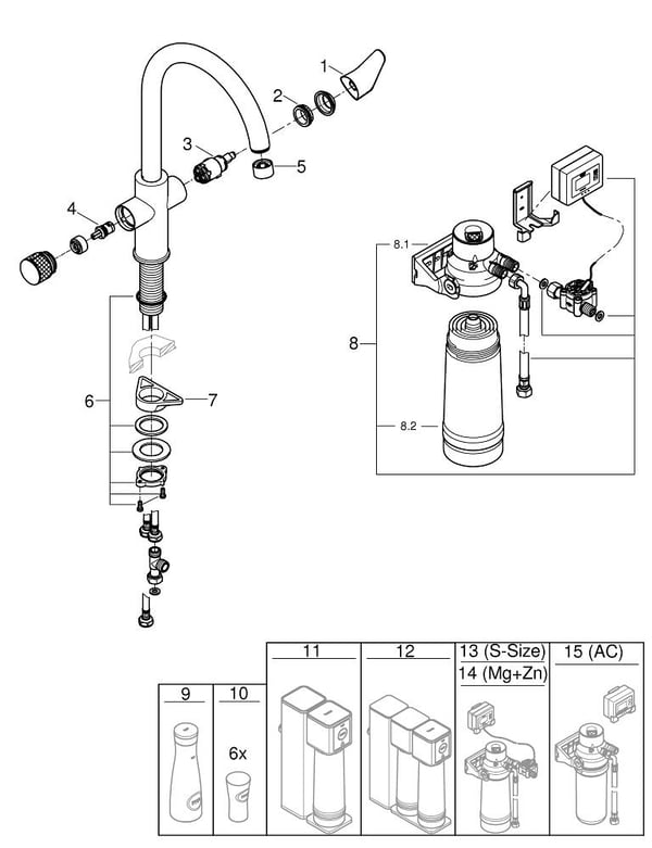 Miniatyrbillede 2 af 2: GROHE 40876000 vandfilter Flerfarvet