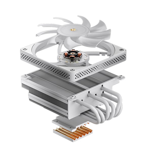 Miniatyrbild 11 av 20: Jonsbo HX6200D Processor Luftkylare 12 cm Vit 1 styck