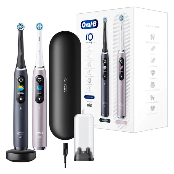 Oral-B iO 9 Vuxen Roterande tandborste Svart, Rosa