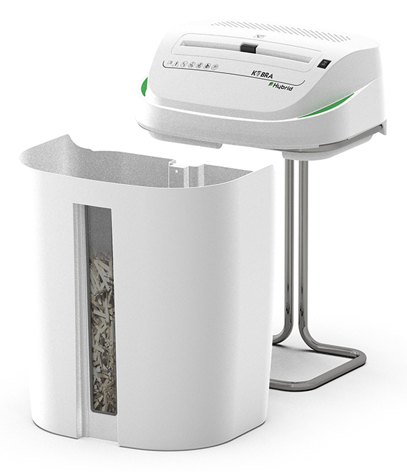 KOBRA C4-HYBRID papirmakulator 55 dB 24 cm Transparent, Hvid