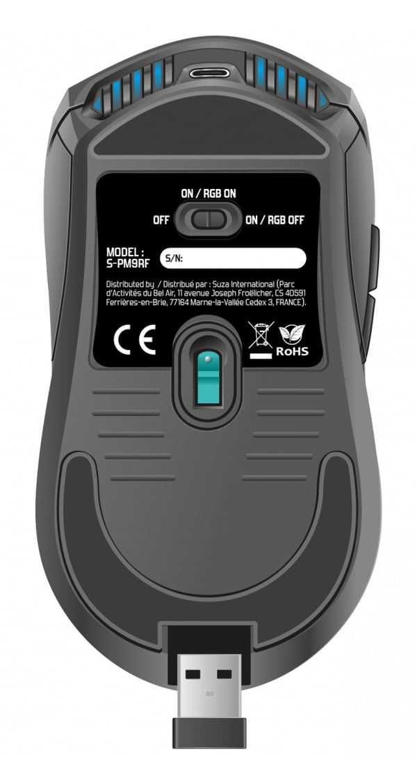 Spirit of Gamer PRO-M9 mus Spil Ambidextrous RF trådløst Optisk 4200 dpi