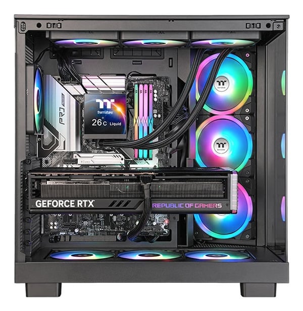 Miniatyrbillede 6 af 6: Thermaltake MAGFloe 420 Ultra ARGB Processor Alt-i-en væskekøler 14 cm Sort 1 stk