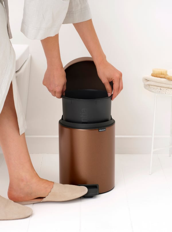 Brabantia NewIcon 5 L Rund Stål Brun