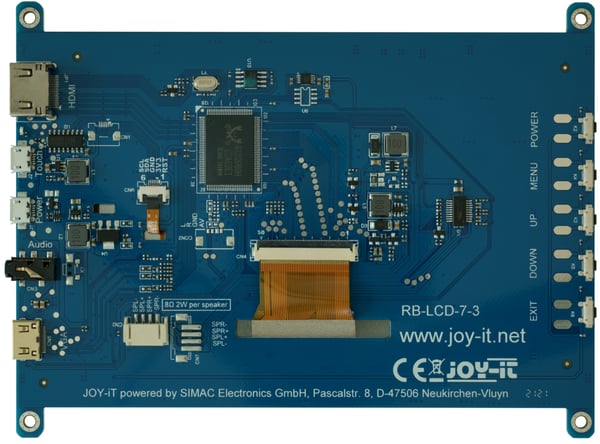 Miniatyrbillede 2 af 2: Joy-iT RB-LCD-7-3 udviklingsboard - tilbehør Skærm Sort