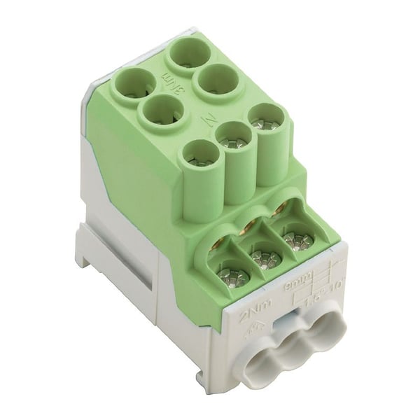 Weidmüller WPD 100 2X25/6X10 GN termisk blok 1 Grøn