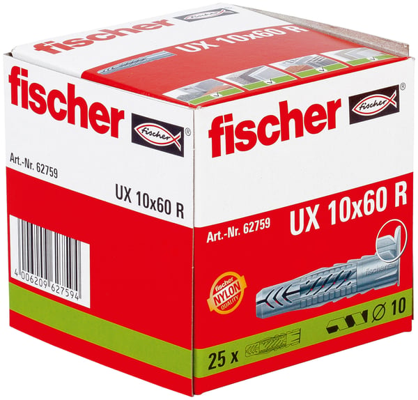 Fischer 62759 skrueanker og vægudtag 25 stk