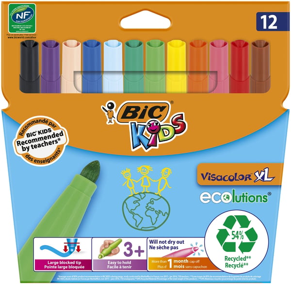 Miniatyrbild 1 av 3: BIC 8922231 stiftpennor Multifärg 12 styck