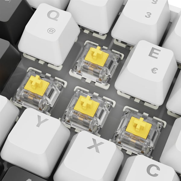 Sharkoon Skiller SGK50 S4 Gen2 hvidt DE-Layout Gateron Yellow