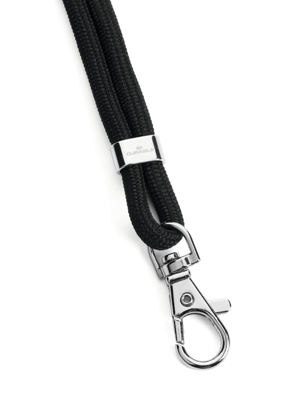 Durable 824101 korttipidikkeen lisävaruste Nimikortin avainnauha Musta 1 kpl