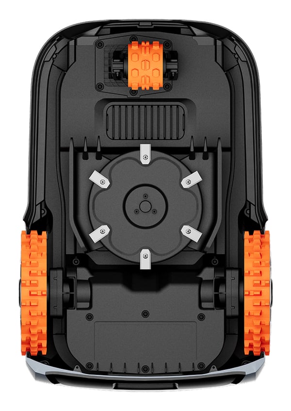 Miniatyrbild 5 av 6: Segway Navimow i210E LiDAR Pro Robotgräsklippare Batteri Svart, Orange, Blå