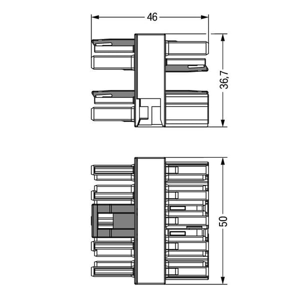Miniatyrbillede 2 af 2: Wago 770-1746/080-000 kabelsamler Lyserød