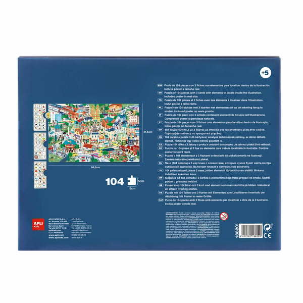 Miniatyrbillede 3 af 5: APLI Kids 18820 puslespil 104 stk By